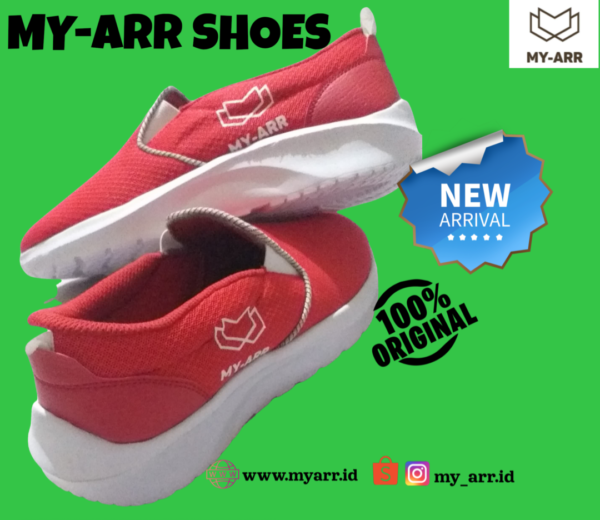 Sepatu MY-ARR slip on merah
